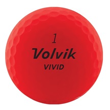 Volvik Vivid Golfbälle, rot