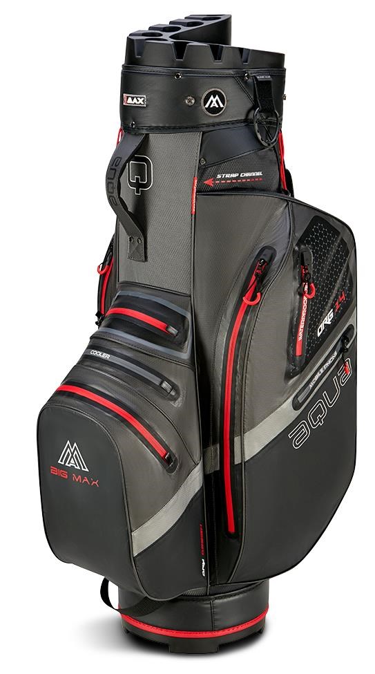 Big Max Aqua Silencio 4 Cartbag, grau/schwarz/rot