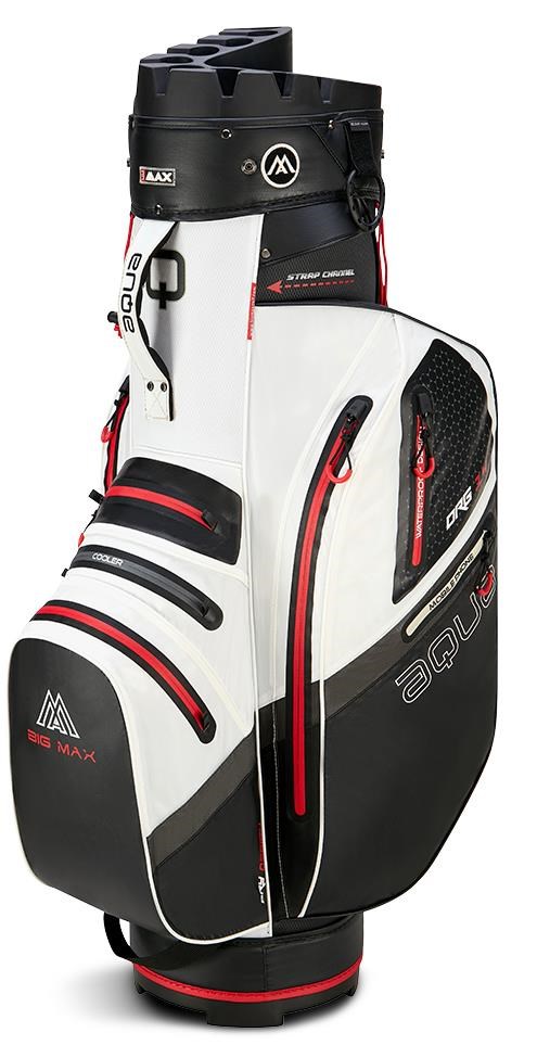 Big Max Aqua Silencio 4 Cartbag, weiss/schwarz/rot