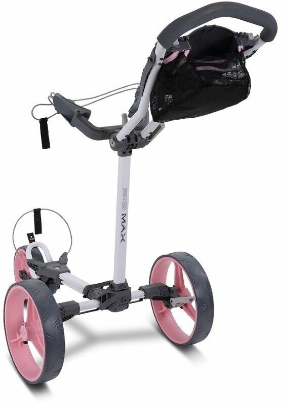Big Max Blade Trio Golftrolley, weiss/rosa