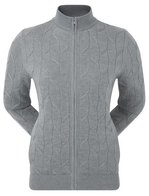 FootJoy Full-Zip Lined Damen Pullover, grau