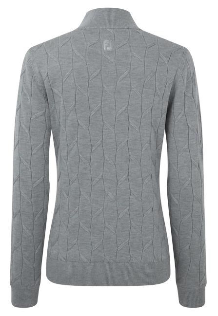 FootJoy Full-Zip Lined Damen Pullover, grau