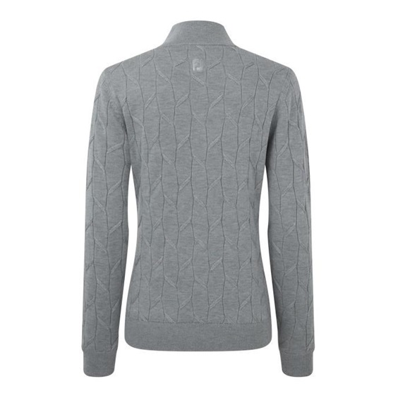 FootJoy Full-Zip Lined Damen Pullover, grau