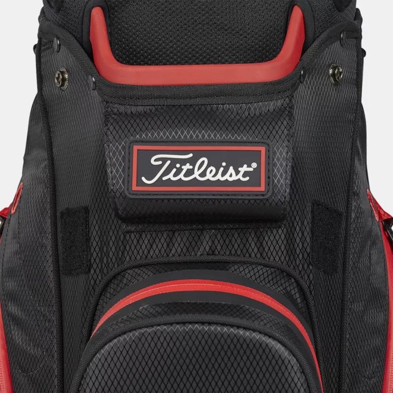 Titleist 14 StaDry Cartbag, schwarz/rot