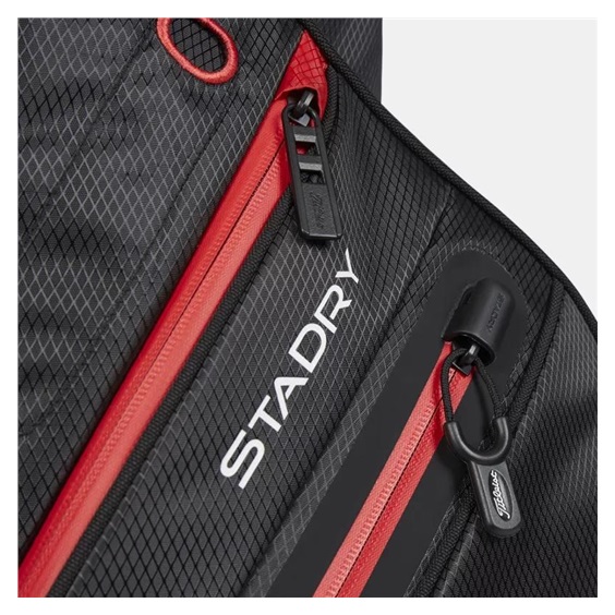 Titleist 14 StaDry Cartbag, schwarz/rot