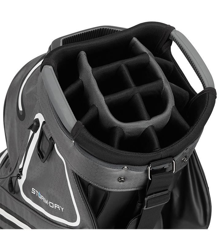 TaylorMade Storm-Dry Waterproof Cartbag, schwarz/grau