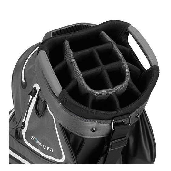 TaylorMade Storm-Dry Waterproof Cartbag, schwarz/grau