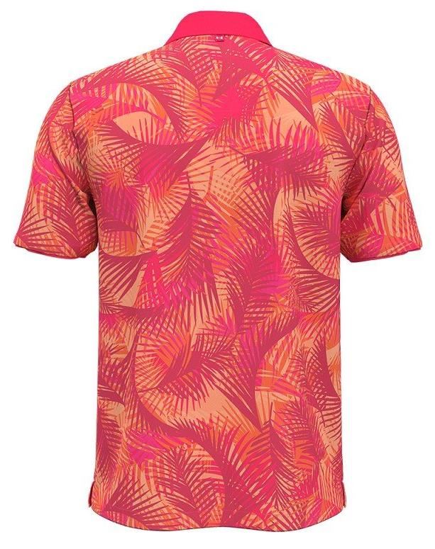 Under Armour Iso-Chill Print Palm Herren Poloshirt, rosa
