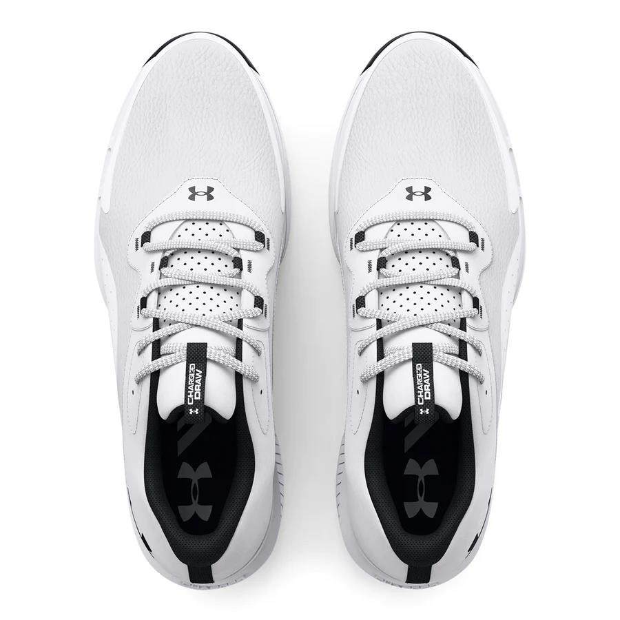 Under Armour Charged Draw 2 Wide Herren Golfschuhe, weiss