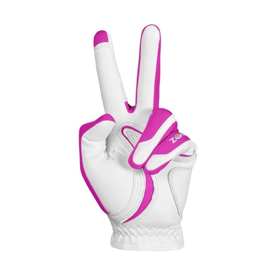 Zoom Hybrid Damen Handschuh, weiss/rosa
