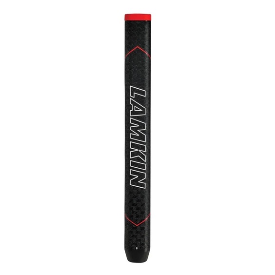 Lamkin SINKFIT Rubber Straight Putter Grip, Standard, Schwarz/Rot