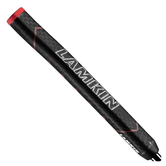 Lamkin SINKFIT Rubber Straight Putter Grip, Standard, Schwarz/Rot