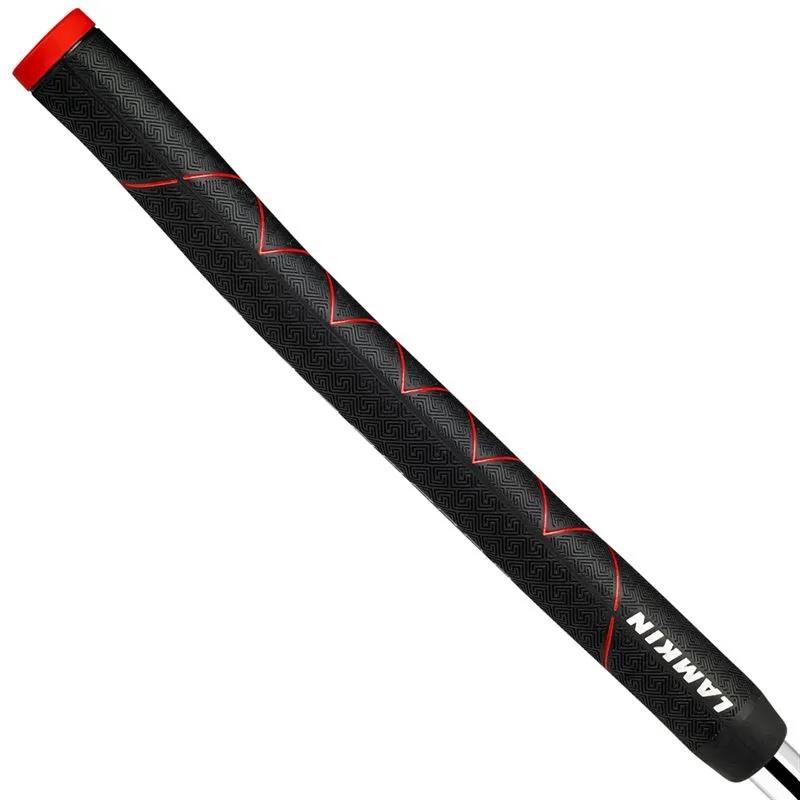Lamkin SINKFIT Rubber Straight Putter Grip, Standard, Schwarz/Rot