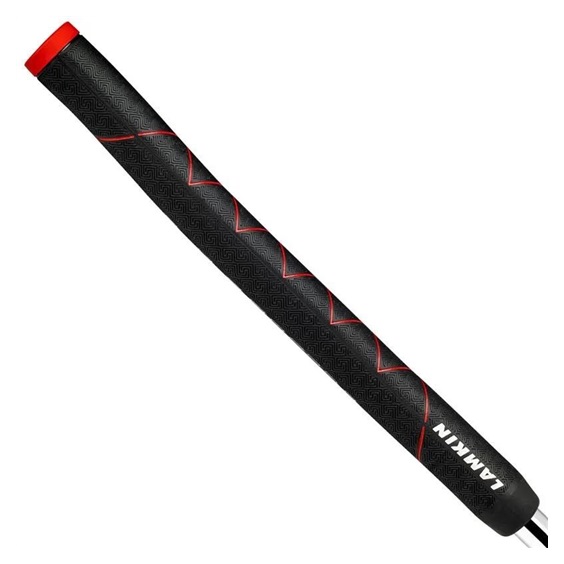 Lamkin SINKFIT Rubber Straight Putter Grip, Standard, Schwarz/Rot