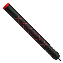 Lamkin SINKFIT Rubber Straight Putter Grip, Standard, Schwarz/Rot