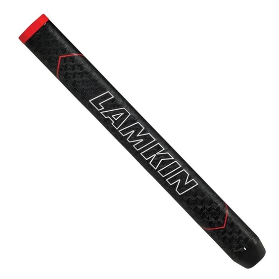 Lamkin SINKFIT Rubber Straight Putter Grip, Standard, Schwarz/Rot