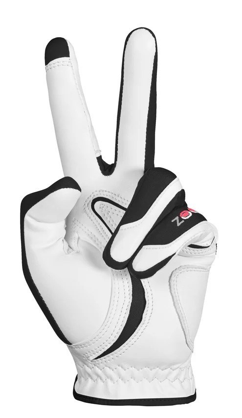 Zoom Hybrid Damen Handschuh, weiss/schwarz/rot
