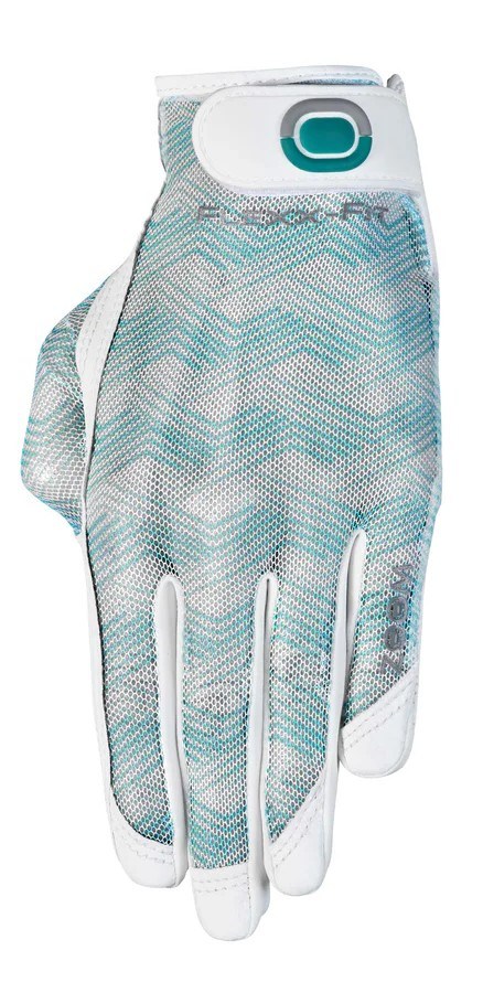 Zoom Sun Style Damen Golfhandschuh, white/mint/waves