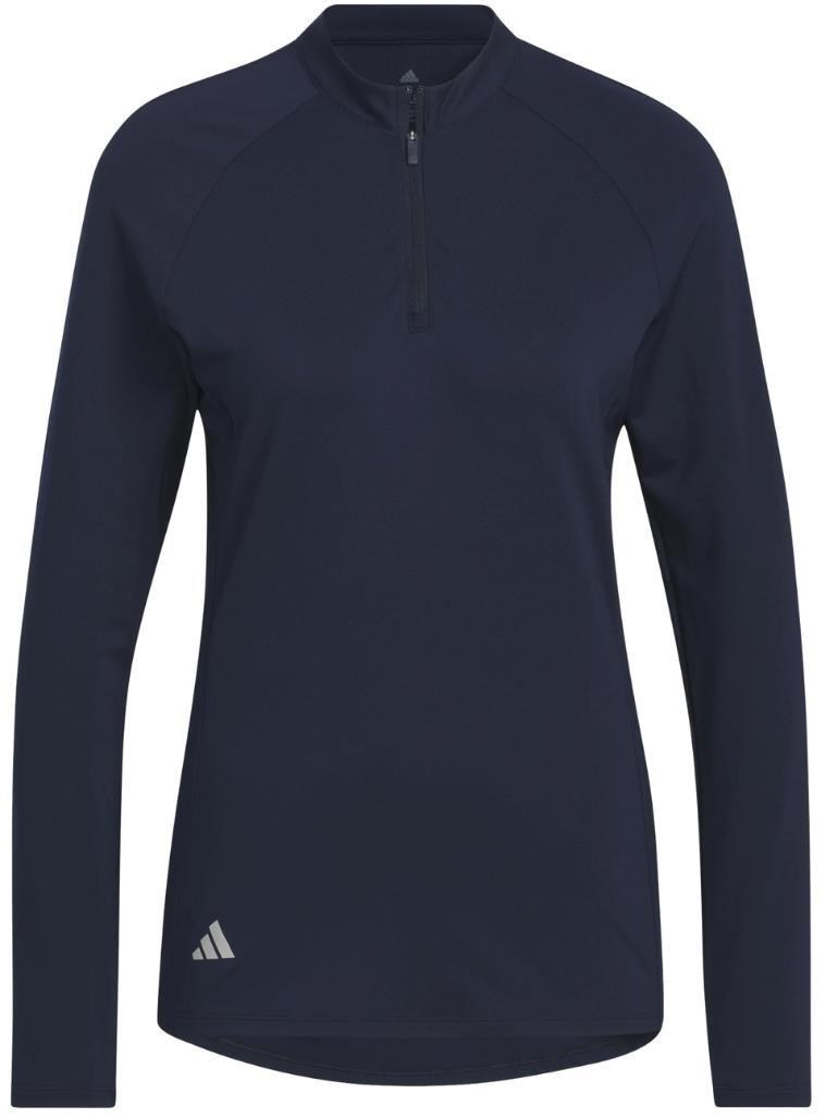 Adidas Solid Quarter Zip Long Sleeve Damen Sweatshirt, dunkelblau