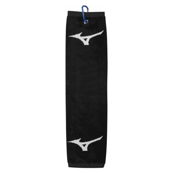 Mizuno RB Tri Fold Golfhandtuch, schwarz