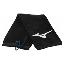Mizuno RB Tri Fold Golfhandtuch, schwarz