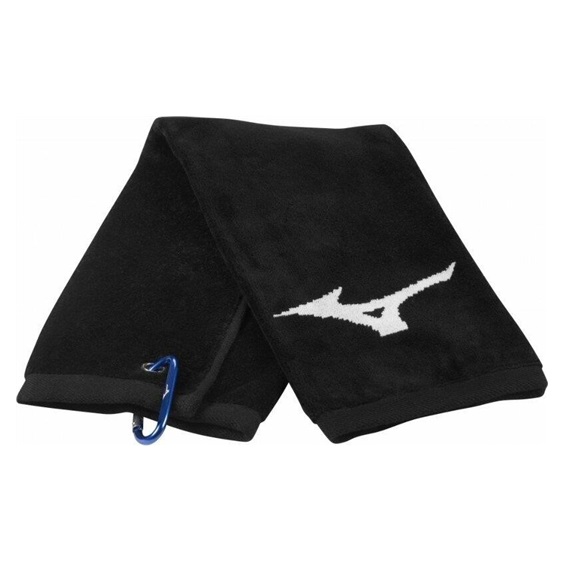 Mizuno RB Tri Fold Golfhandtuch, schwarz