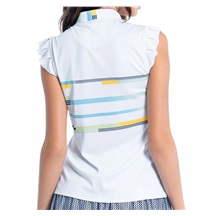 Lucky in Love Finish Line Damen Poloshirt, weiss