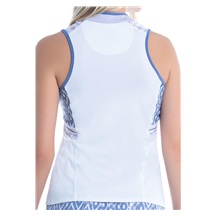 Lucky In Love All In Ikat Damen Poloshirt, weiss