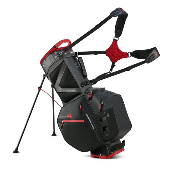 Big Max Aqua Hybrid 4 Standbag, schwarz/grau/rot