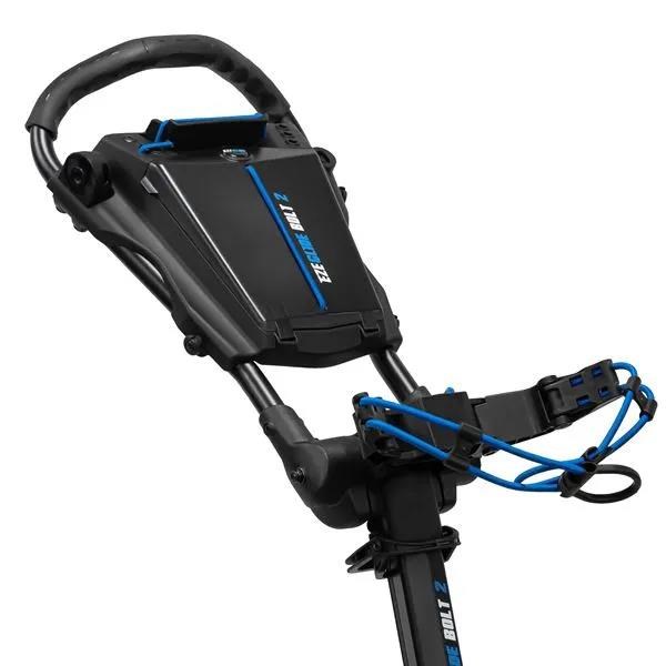 Ezeglide Bolt 2 + Easy Opening Golf Trolley, schwarz/blau