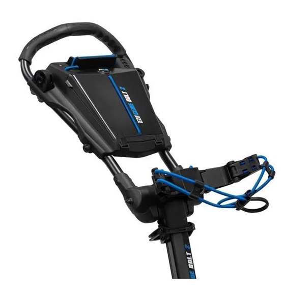 Ezeglide Bolt 2 + Easy Opening Golf Trolley, schwarz/blau