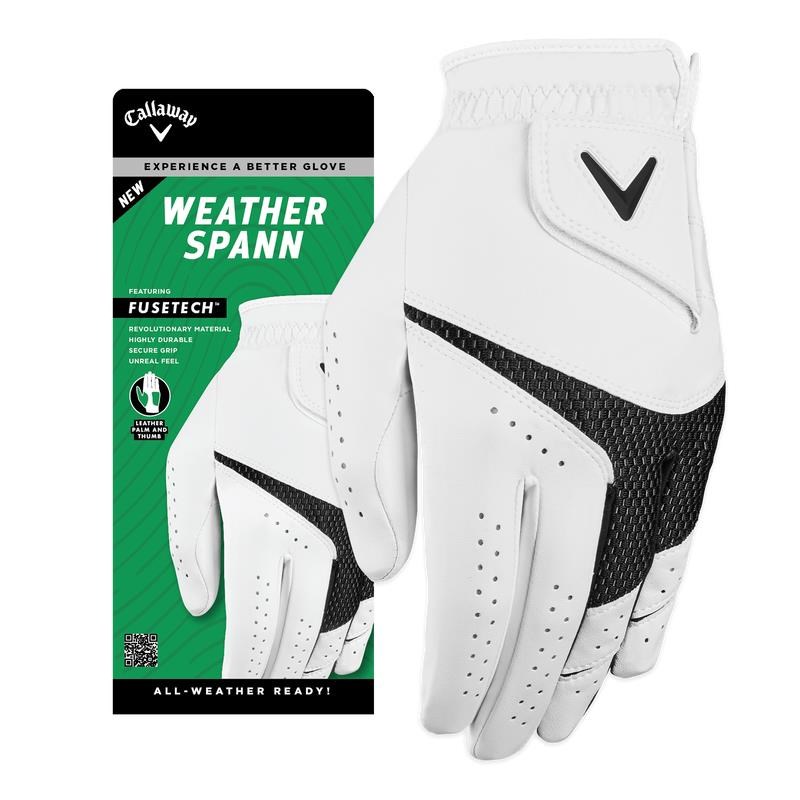 Callaway Weather Spann Damen Golfhandschuh, Weiß