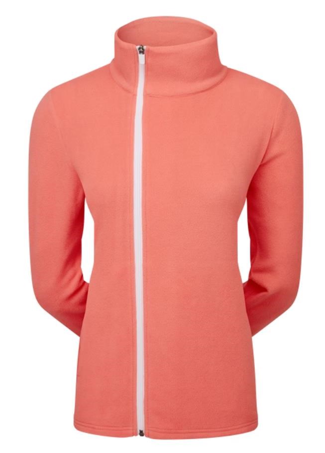 Footjoy Asymmetric Full-Zip Fleece Damen Sweatshirt, orange