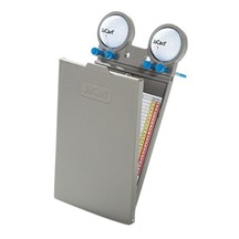 JuCad Scorekartenhalter, titanium/gelb Abdeckungs