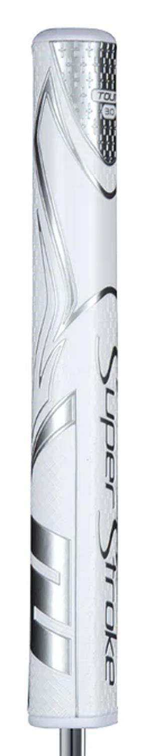 SuperStroke Zenergy Tour 3.0 putter grip, weiss/silber