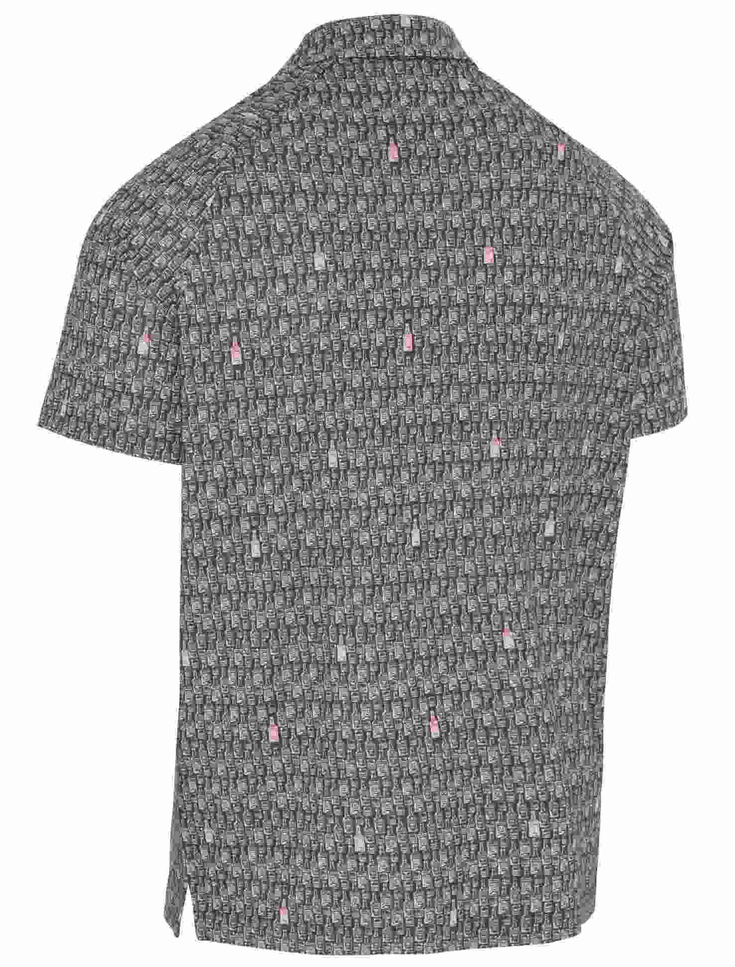 Callaway All-Over Scotch Novelty Print Herren Poloshirt, grau