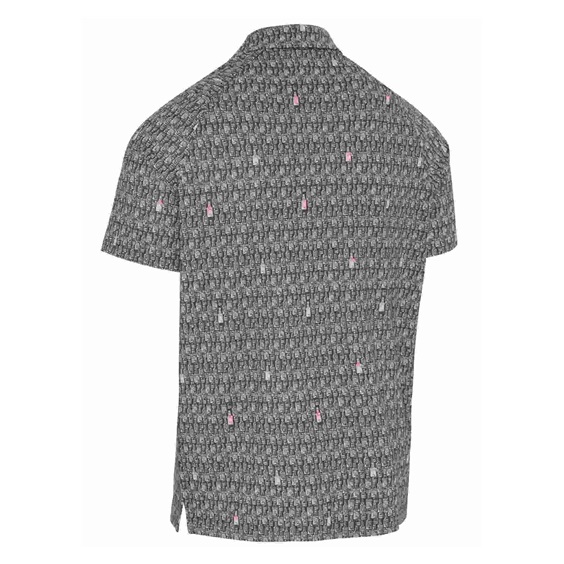 Callaway All-Over Scotch Novelty Print Herren Poloshirt, grau
