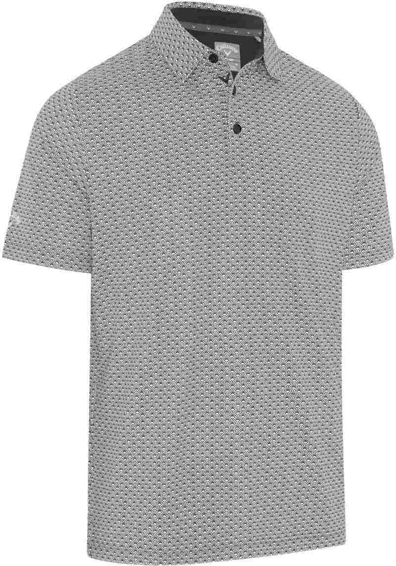 Callaway Tee Allover Print Herren Poloshirt, schwarz