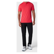 Callaway Solid Ribbed Herren Poloshirt, hibicus