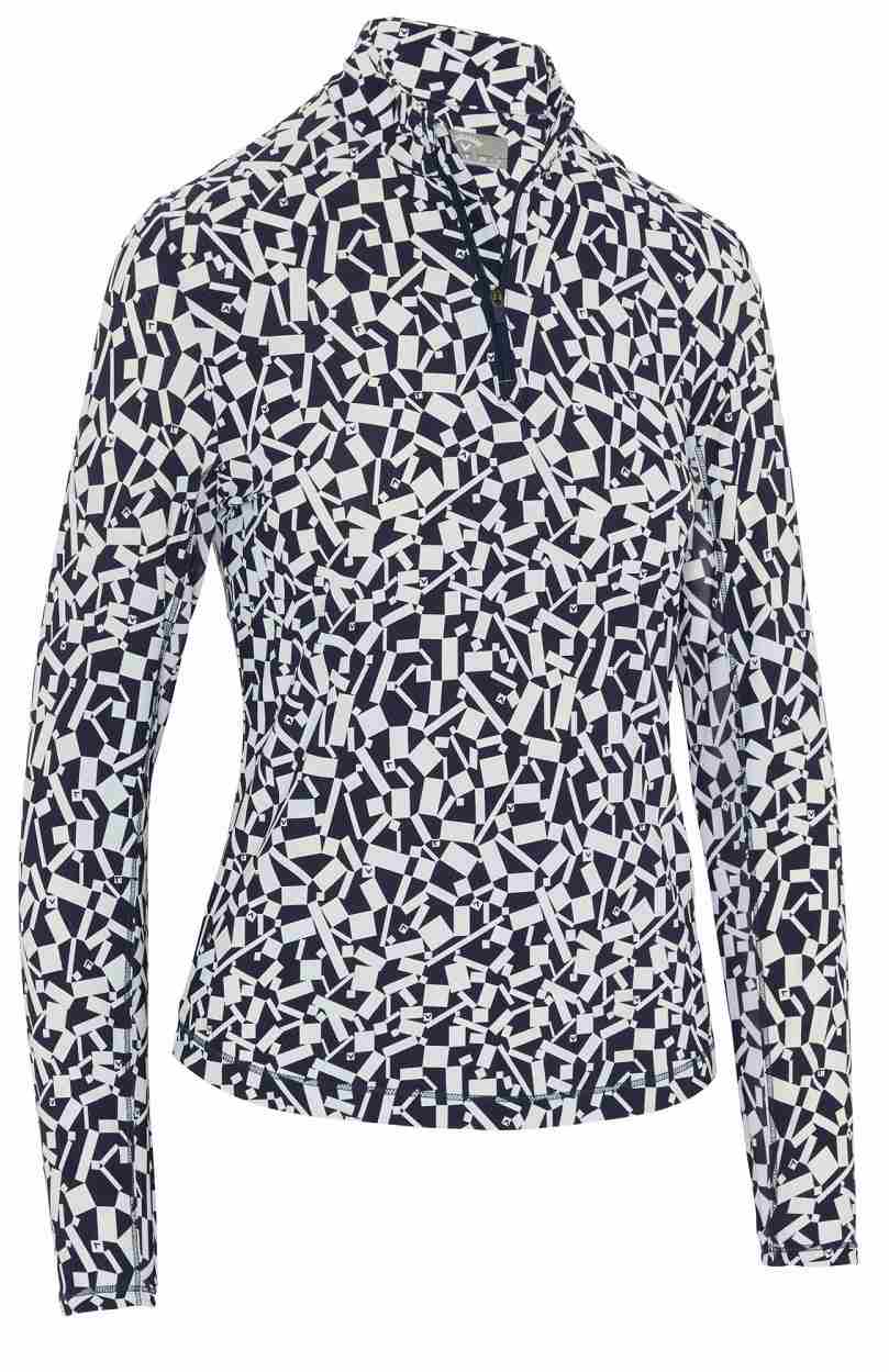 Callaway Two Tone Geo Damen Sweatshirt, dunkelblau