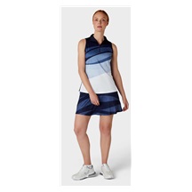 Callaway Gradient Wave Sleeveless Damen Poloshirt, dunkelblau