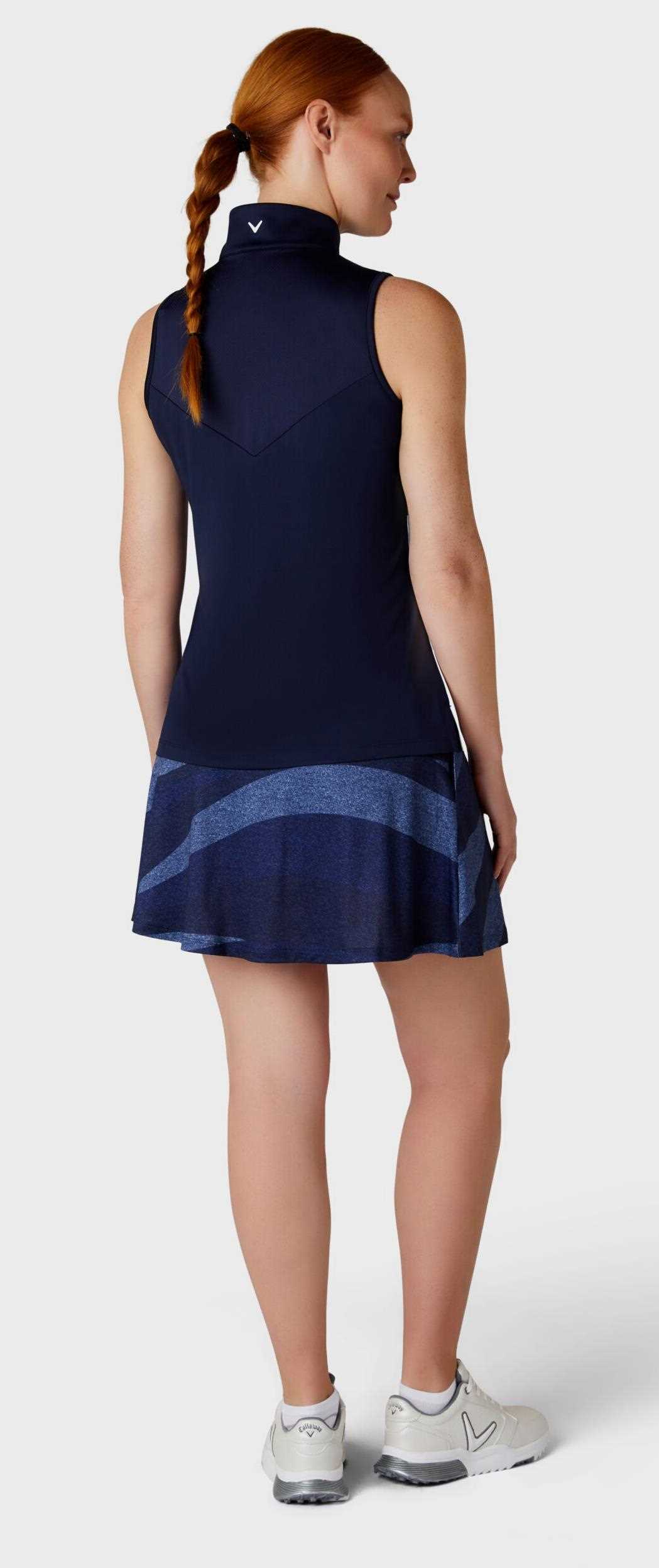 Callaway Gradient Wave Sleeveless Damen Poloshirt, dunkelblau