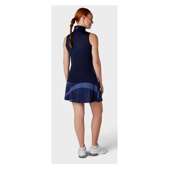 Callaway Gradient Wave Sleeveless Damen Poloshirt, dunkelblau