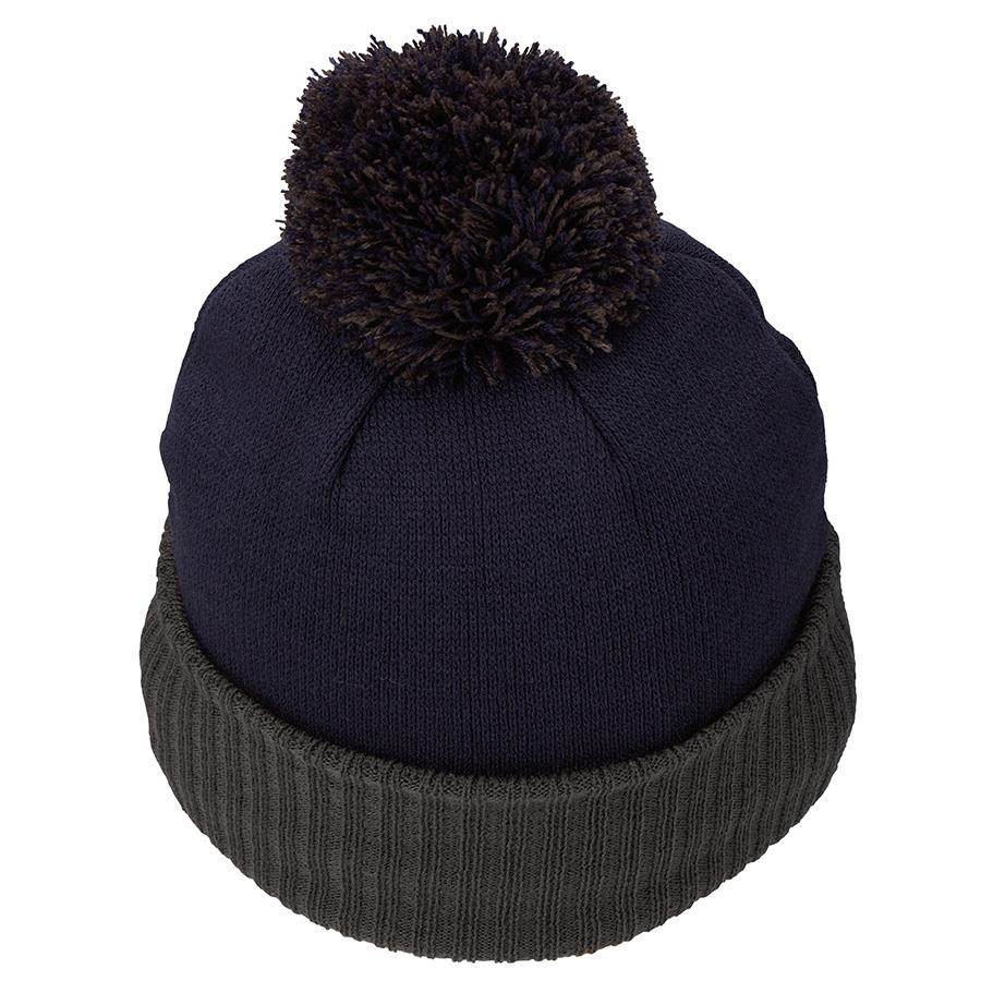TaylorMade Bobble Beanie Herren Wintermütze, dunkelblau