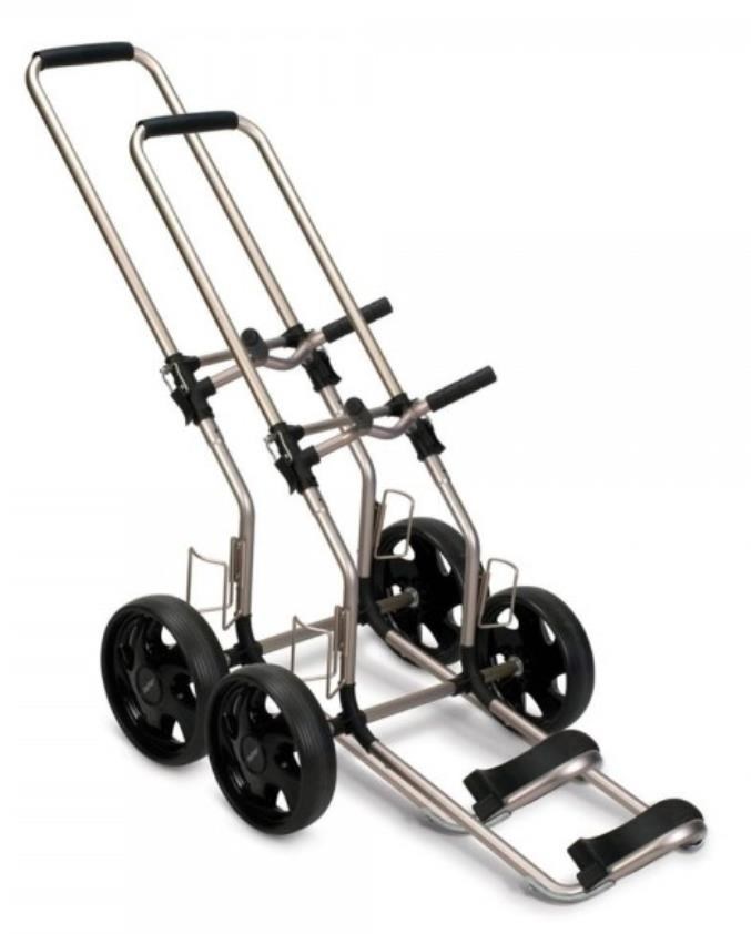 Bag Boy Rental Dual Tube manueller Trolley, Silber Aluminium