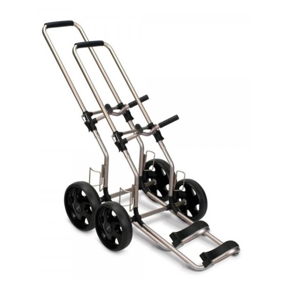 Bag Boy Rental Dual Tube manueller Trolley, Silber Aluminium