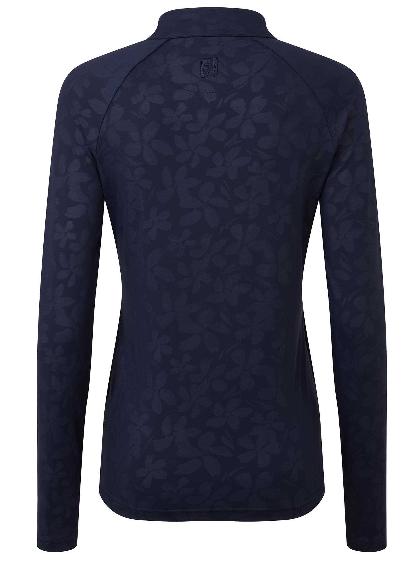 FootJoy Floral Embossed Midlayer Damen Sweatshirt, dunkelblau