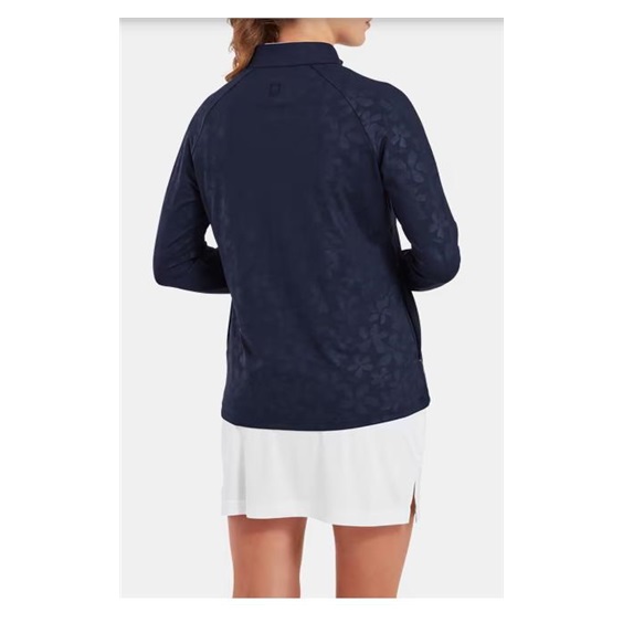 FootJoy Floral Embossed Midlayer Damen Sweatshirt, dunkelblau