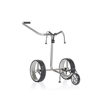 JuCad Junior Edelstahl 3-rädrig Manuell Golftrolley + Tragetasche