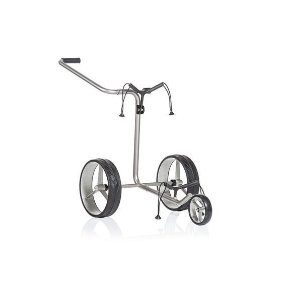 JuCad Junior Edelstahl 3-rädrig Manuell Golftrolley + Tragetasche